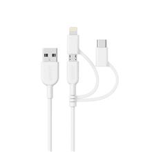 کابل تبدیل USB به Lightning/Type C/Micro USB  انکر مدل A8436 PowerLine II طول 90 سانتیمتر